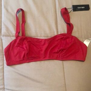 New Tavik Scooter Red Swim Top Size Large